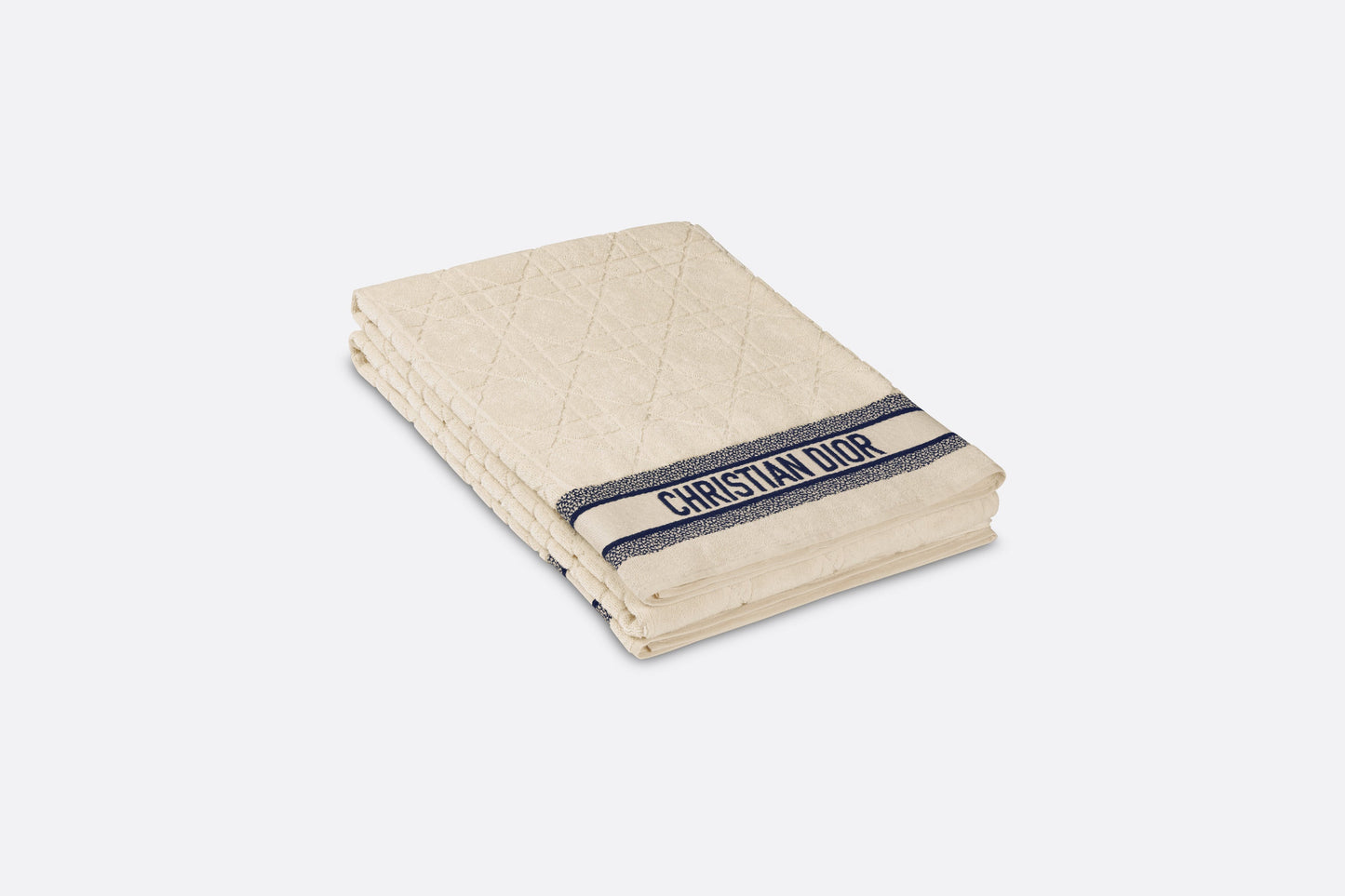 Macrocannage Beach Towel • Off-White Cotton