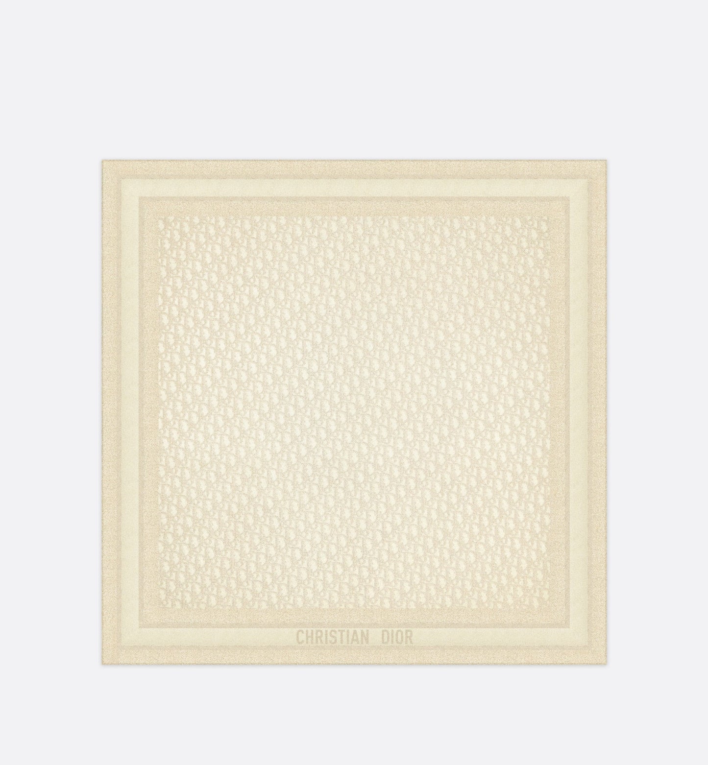 Dior Oblique 90 Square Scarf • Gold-Tone Silk Twill and Metallic Thread
