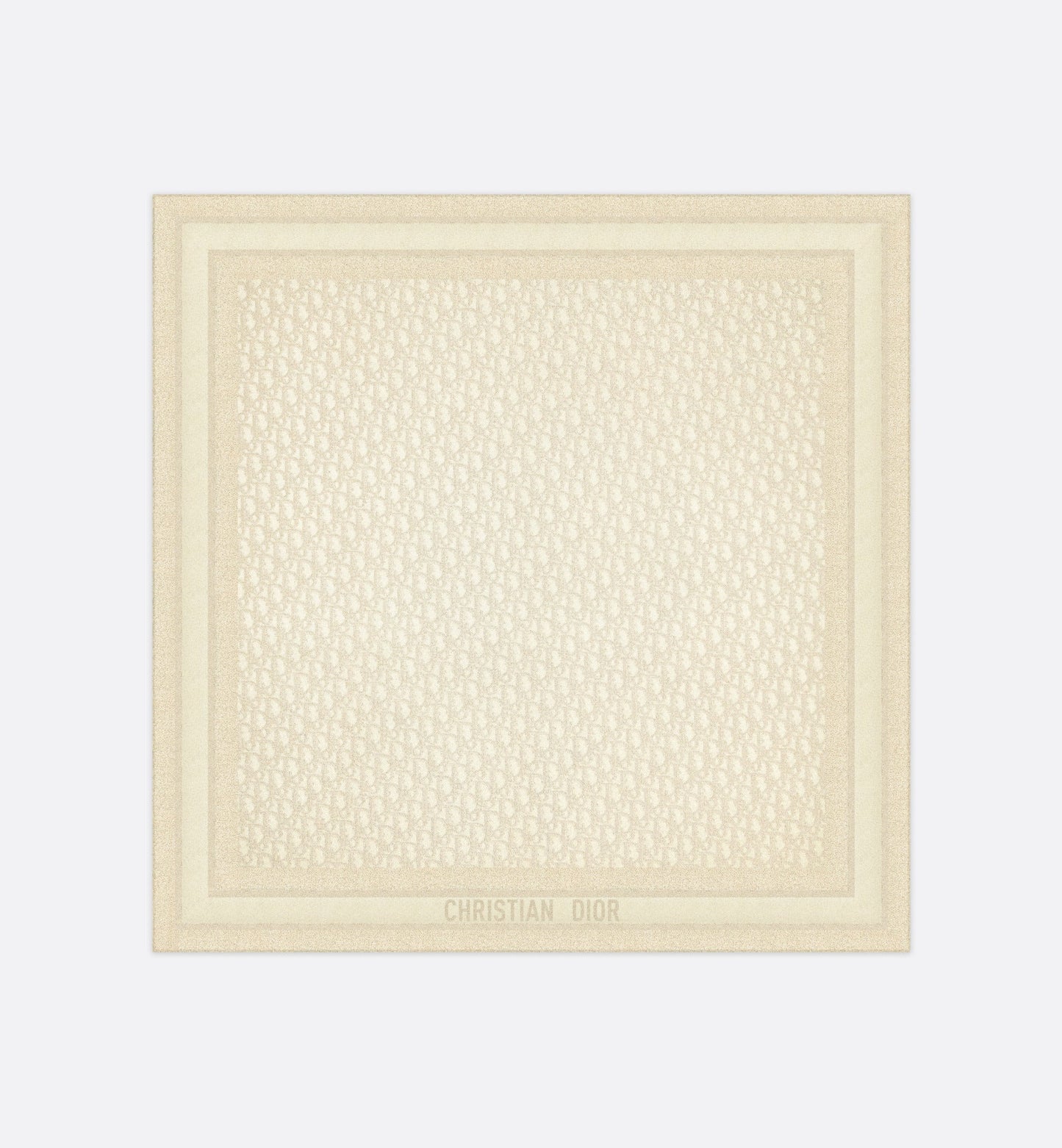 Dior Oblique 90 Square Scarf • Gold-Tone Silk Twill and Metallic Thread