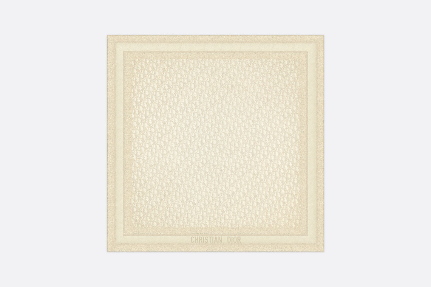 Dior Oblique 90 Square Scarf • Gold-Tone Silk Twill and Metallic Thread