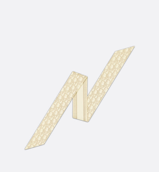 Dior Oblique Mitzah Scarf • Gold-Tone Silk Twill and Metallic Thread