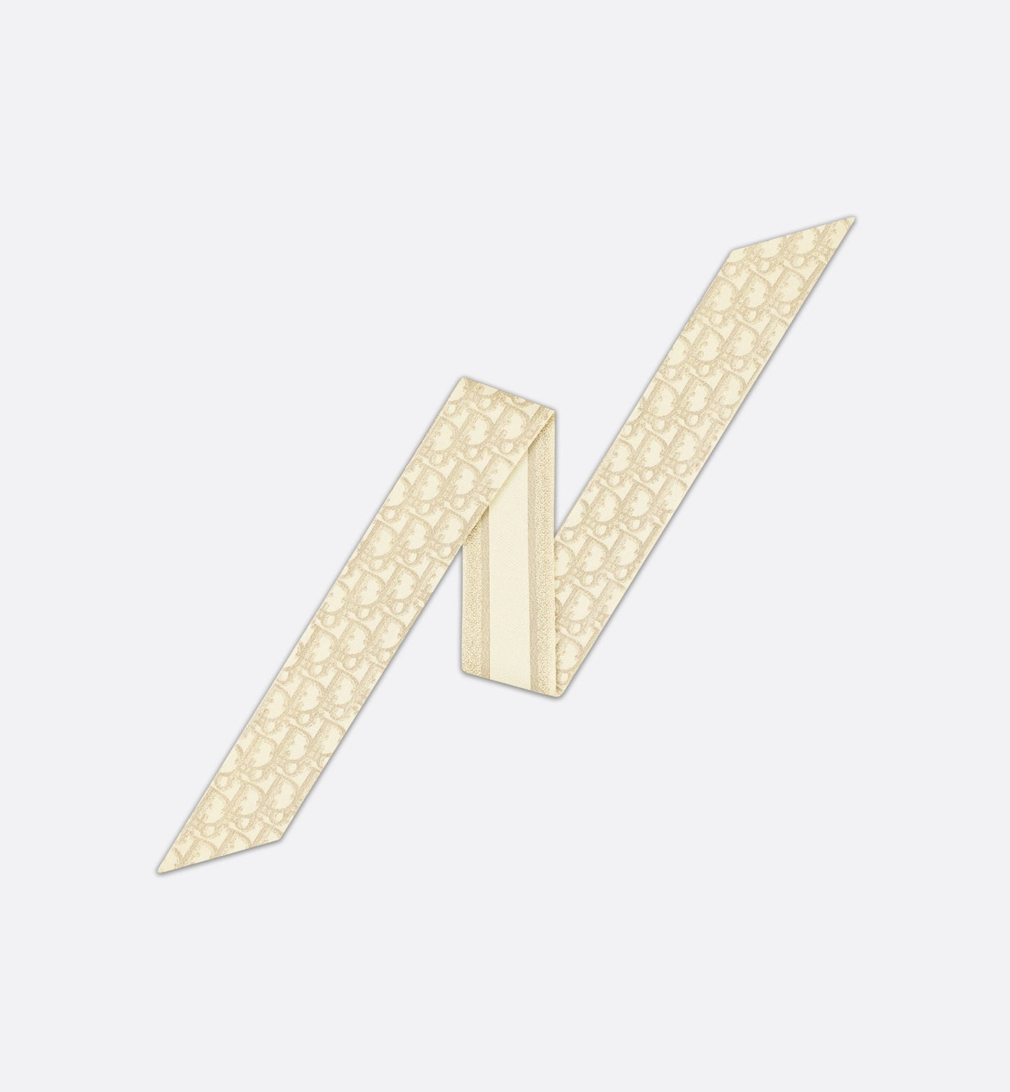 Dior Oblique Mitzah Scarf • Gold-Tone Silk Twill and Metallic Thread