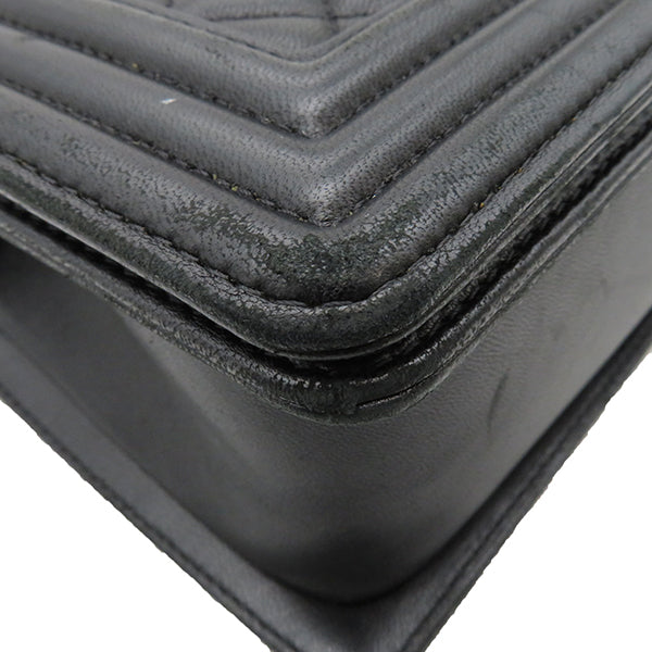 Chanel Boy Shoulder Bag Black Lambskin A67086