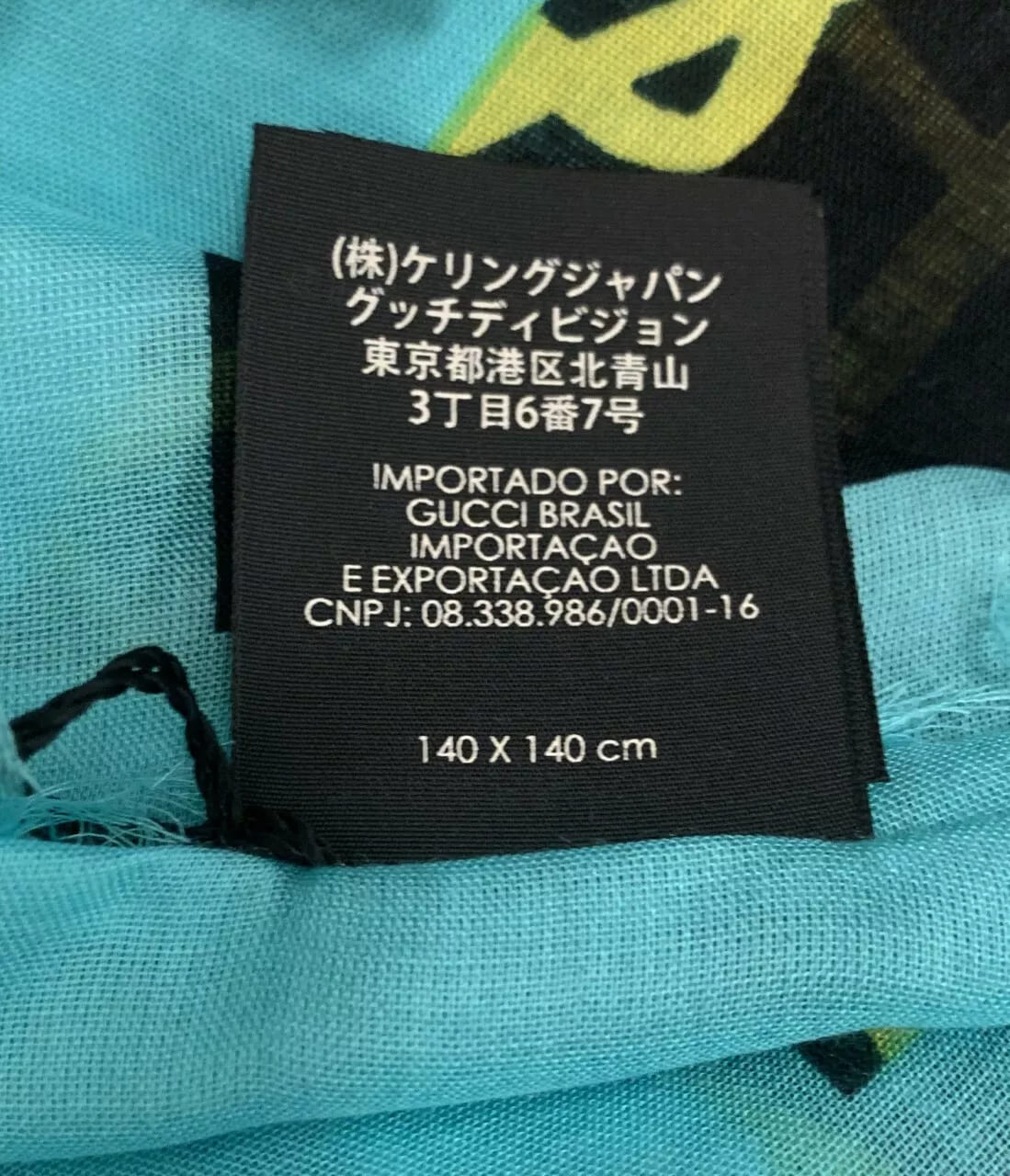 Gucci Ghost Black Blue GG Star Modal Silk Large Scarf Shawl w/Box