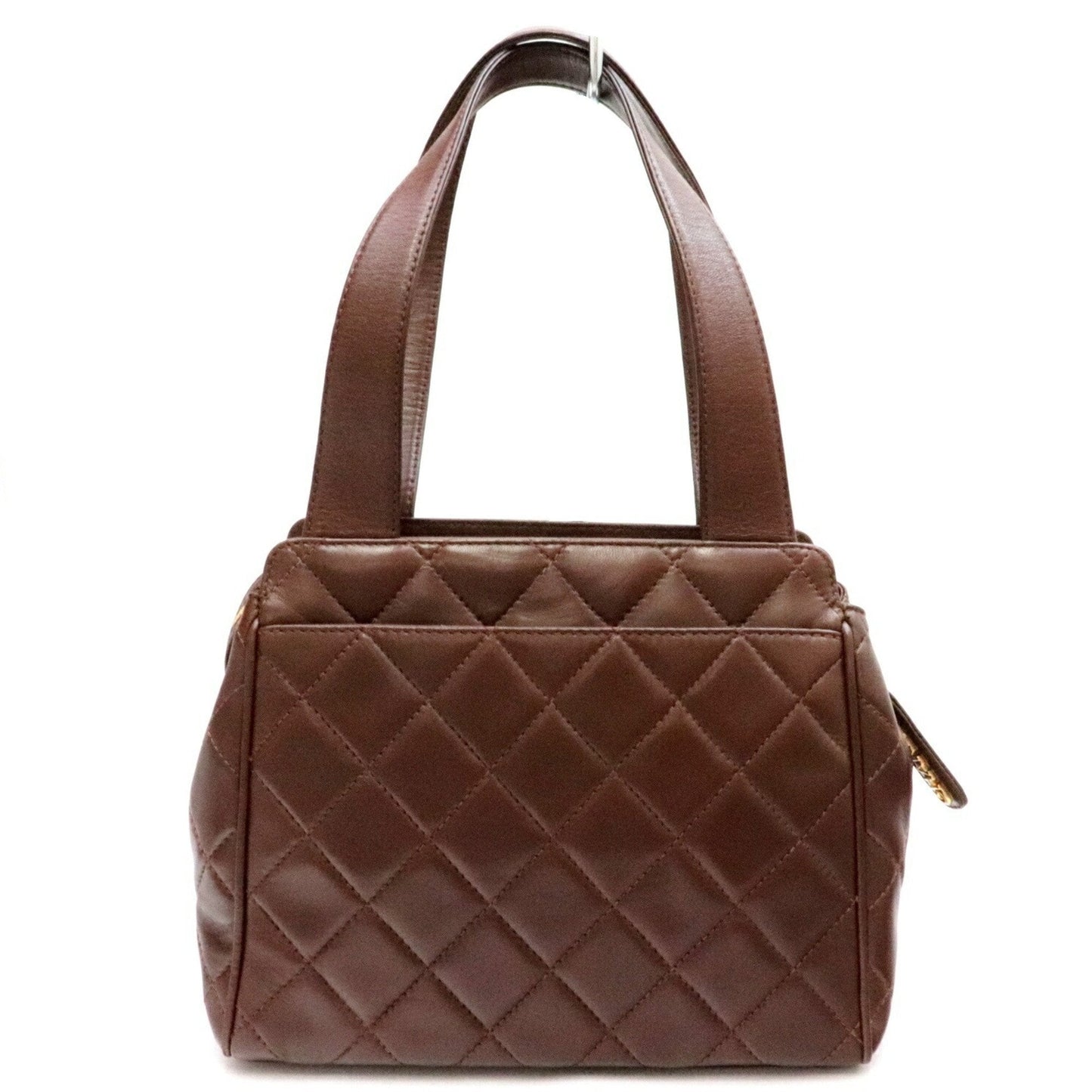 Chanel Brown Leather Chocolate bar handbag bag