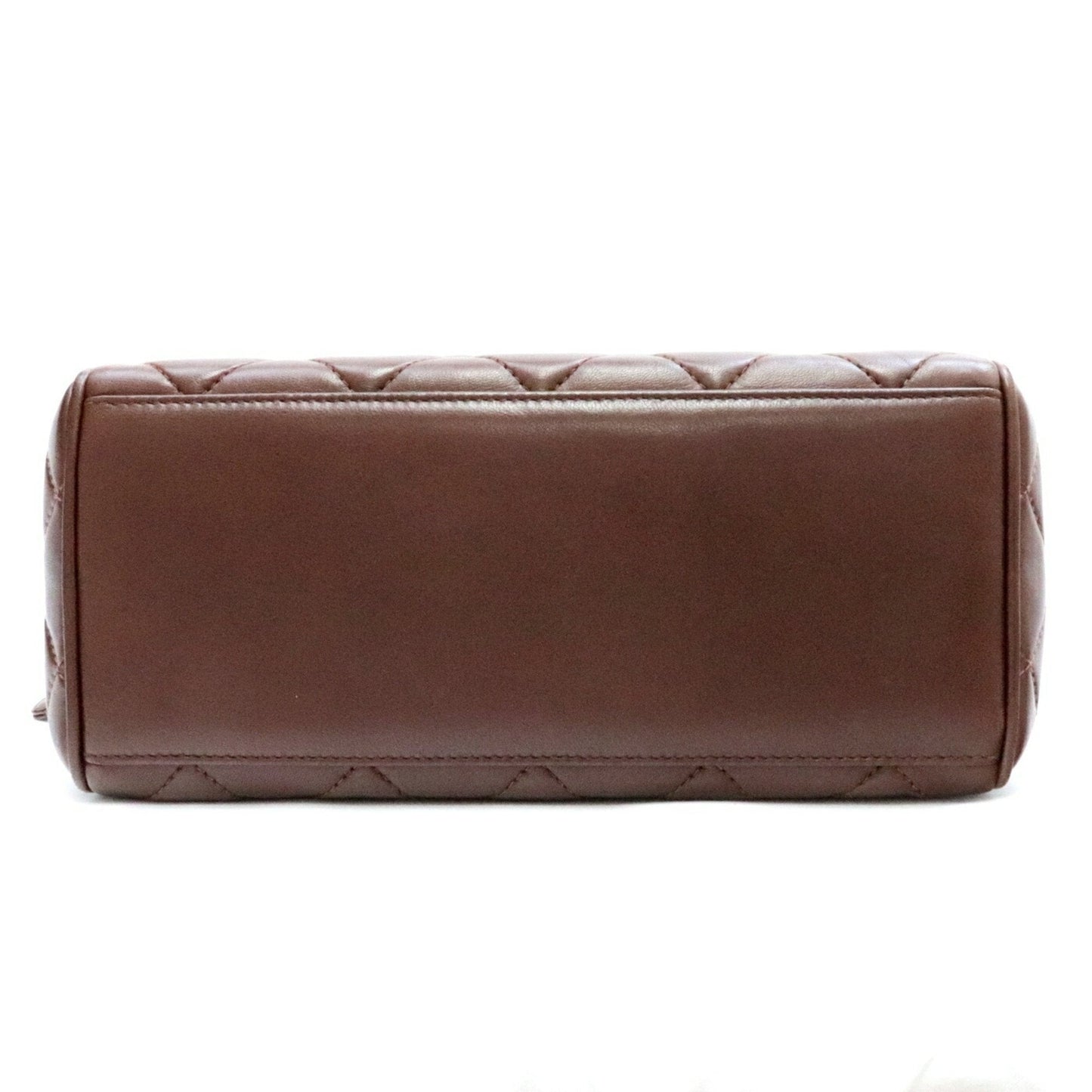 Chanel Brown Leather Chocolate bar handbag bag