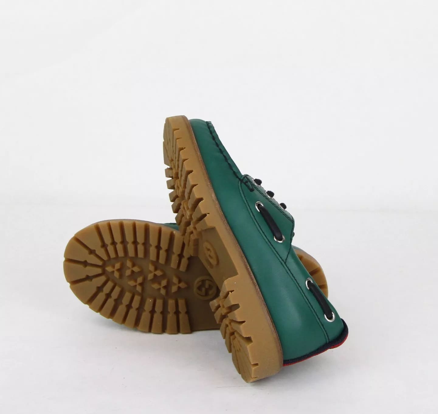 Gucci Boy Toddler Green Leather Loafer w/Red Animal Print 26/US 10