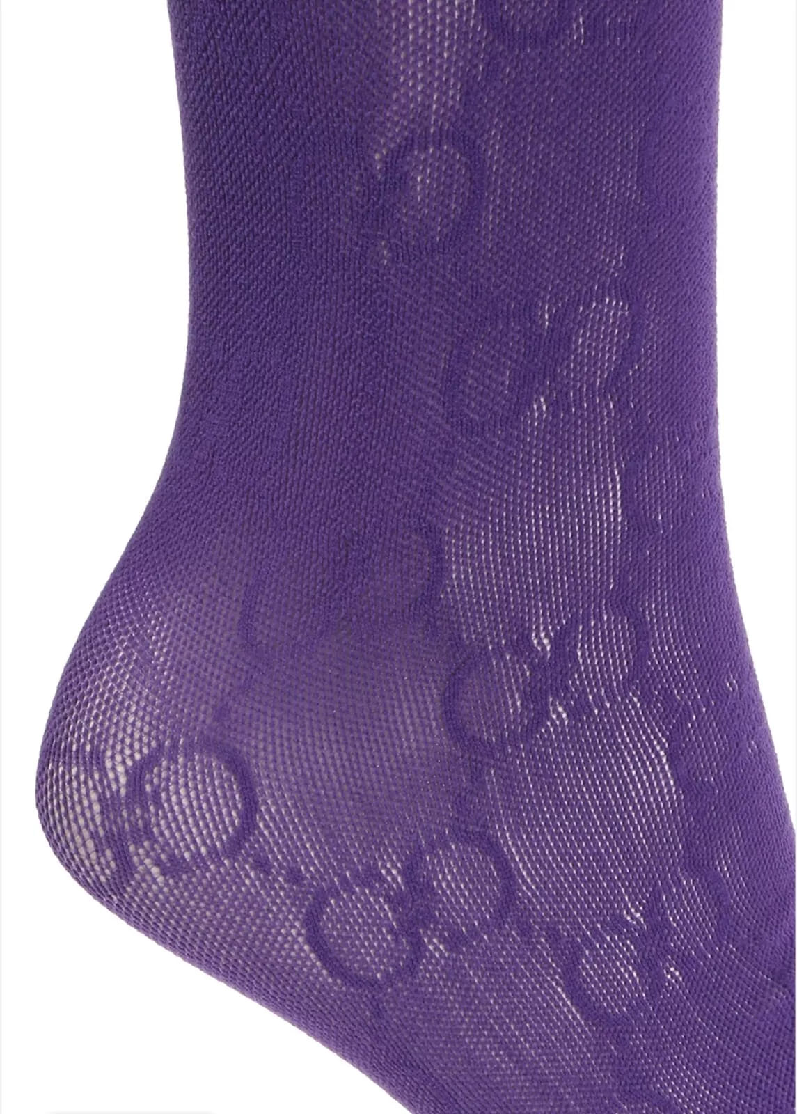 Gucci Women's Purple Lace Socks with Monogram GG Logo M/11/24-26cm