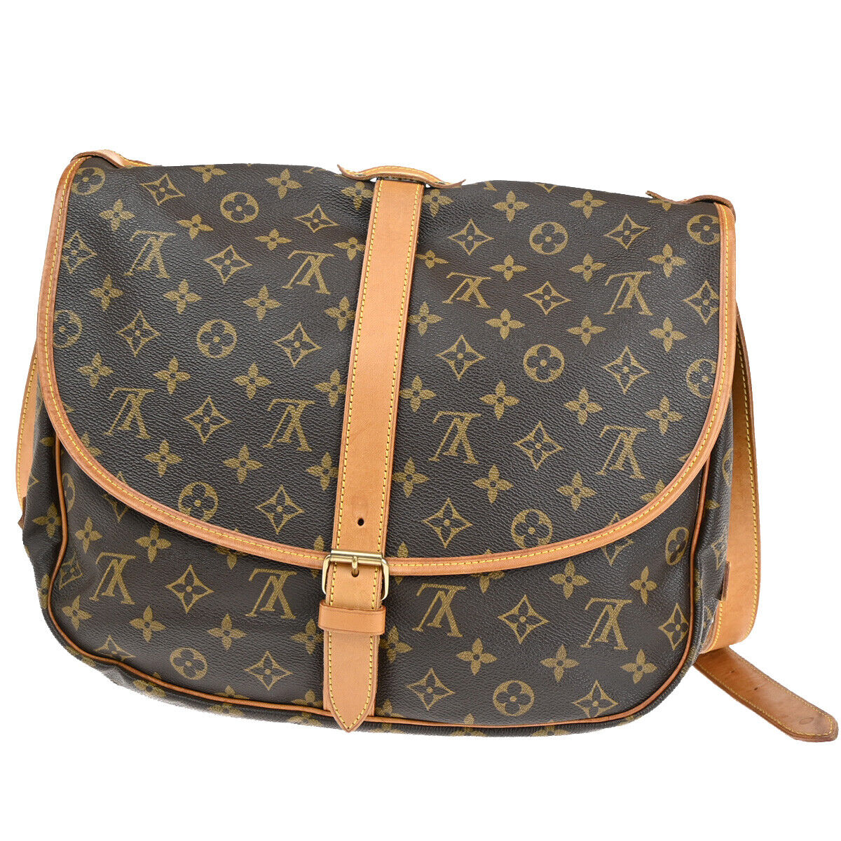 Louis Vuitton Saumur 35  Canvas Shoulder Bag ()