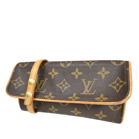 Louis Vuitton Pochette Twin  Canvas Clutch Bag ()