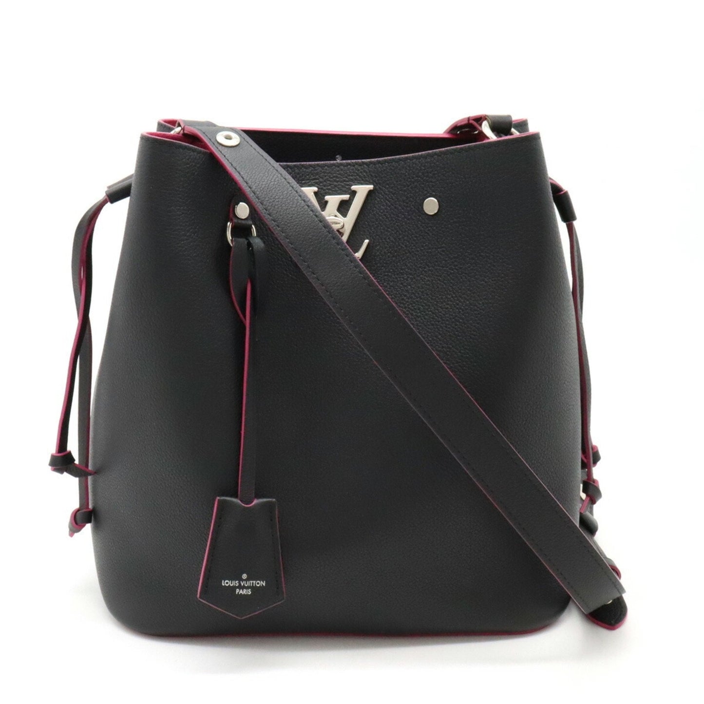 Louis Vuitton Lockme Bucket  Leather Shoulder Bag ()