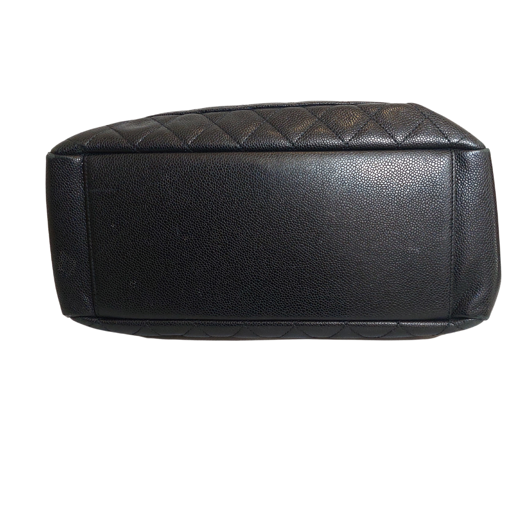 Chanel Black Caviar Leather Grand Shopper Tote