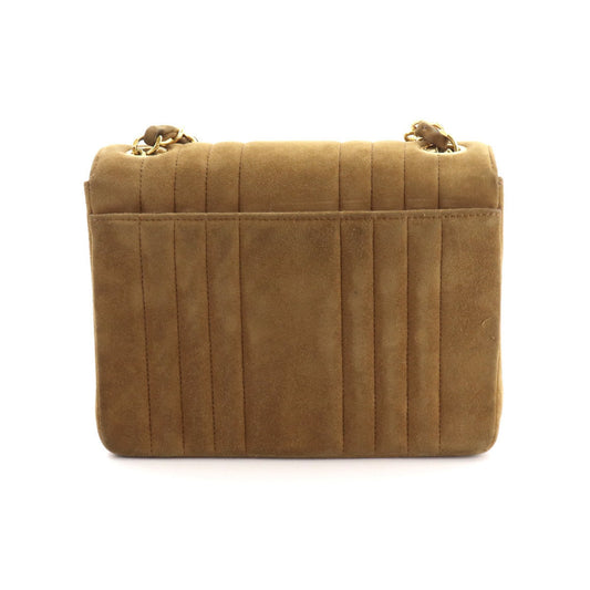 Chanel Brown Suede  shoulder bag