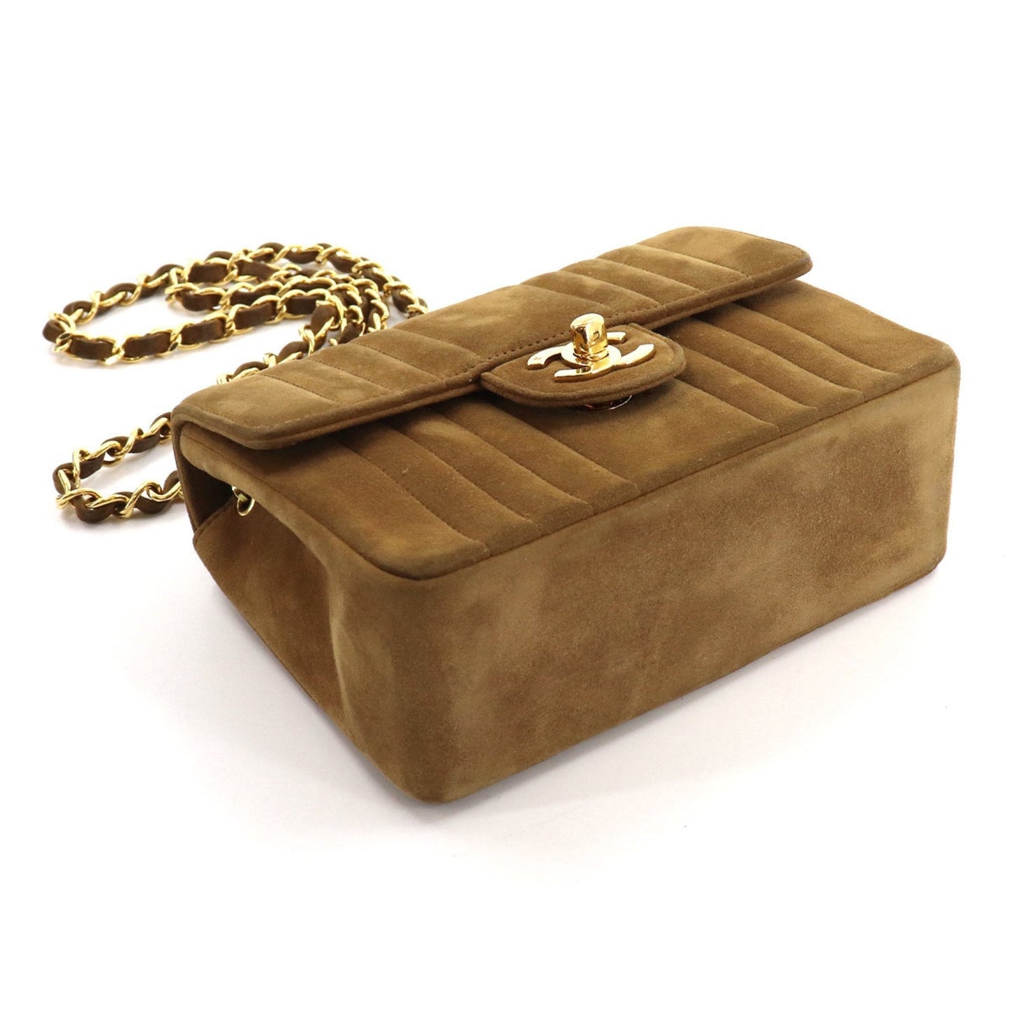 Chanel Brown Suede  shoulder bag