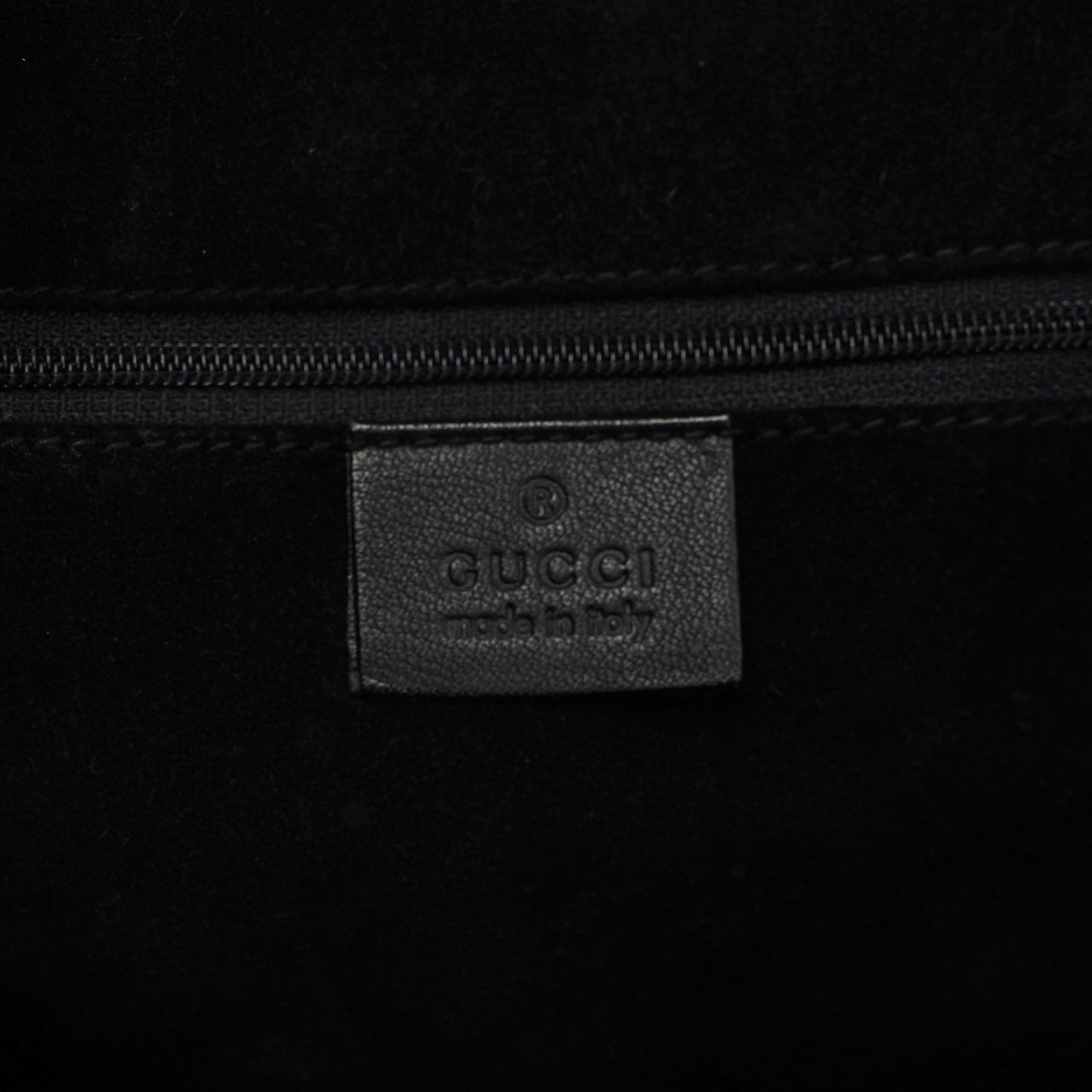 Gucci Black Suede GG tote