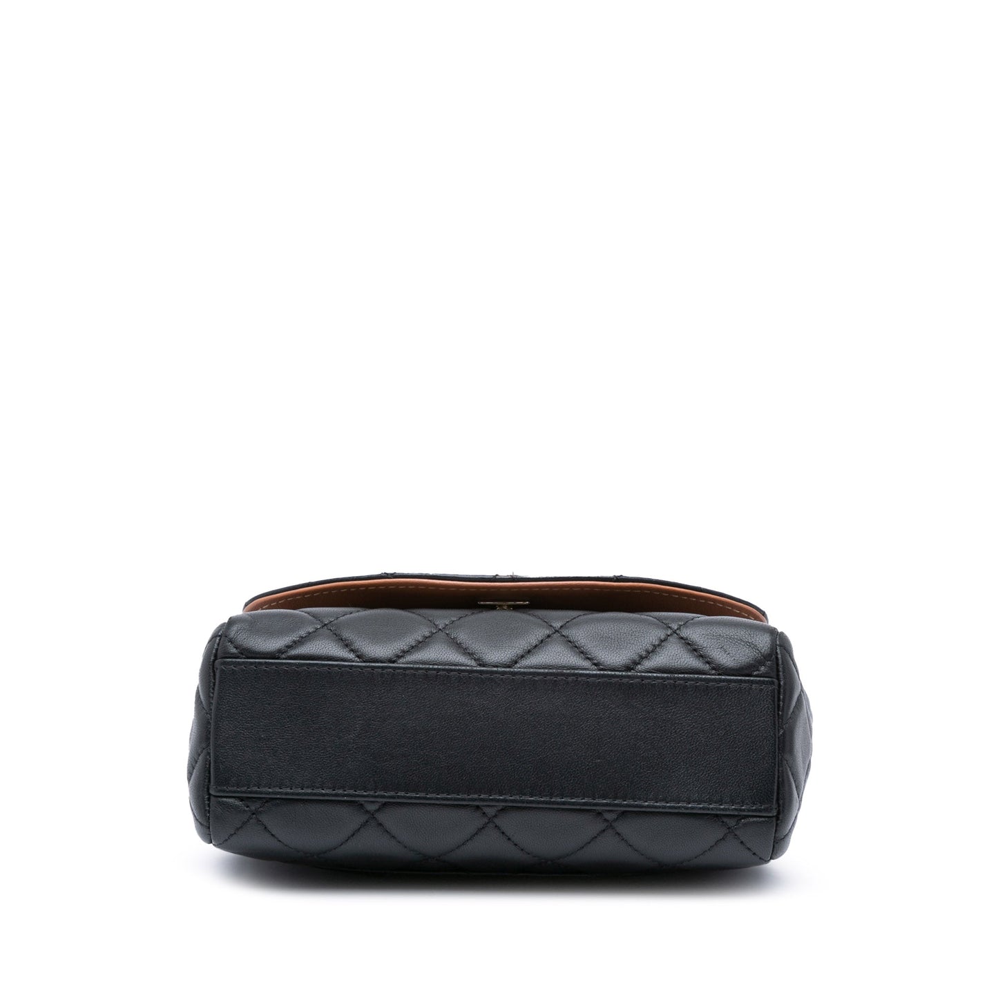 Black Chanel Small Quilted Lambskin Ribbon Flap Crossbody Bag