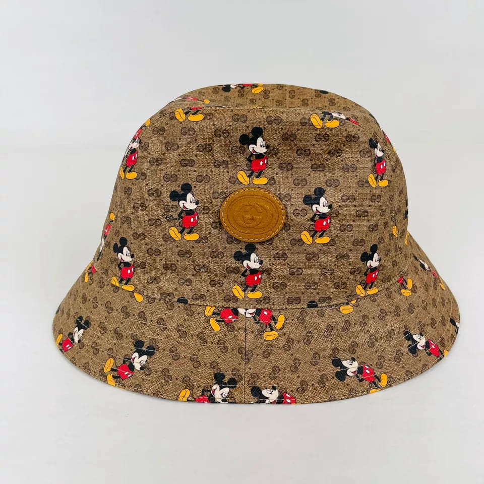 Gucci x Disney Mickey Mouse Brown GG Bucket Hat Limited Edition (Large)