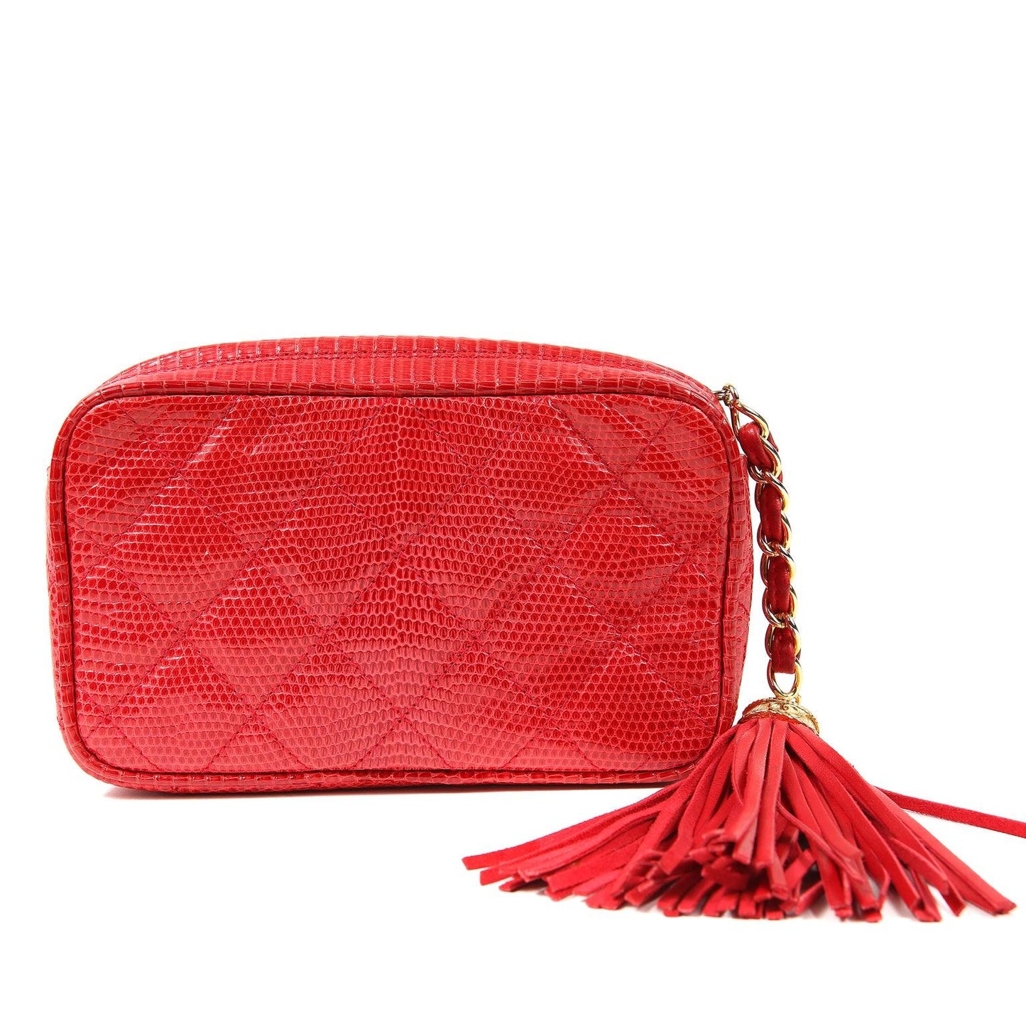 Chanel Braise Red Lizard Clutch
