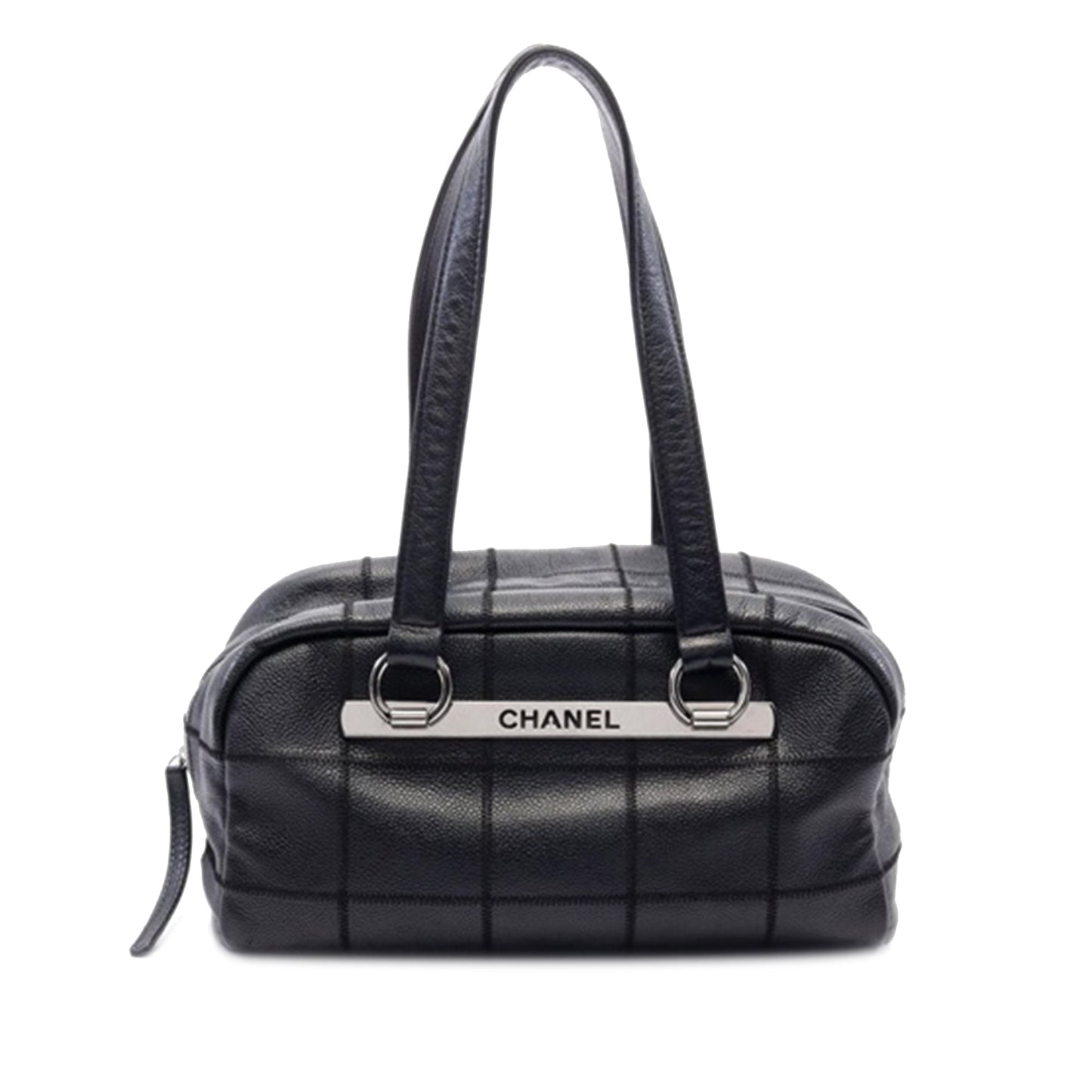 Black Chanel Choco Bar Caviar Shoulder Bag