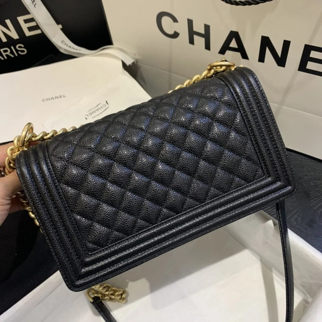 Chanel Boy Caviar Handbags