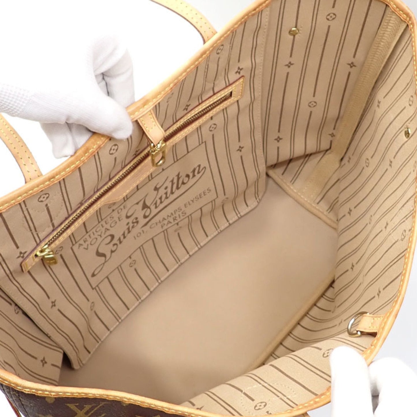 Louis Vuitton Neverfull Mm  Canvas Tote Bag ()