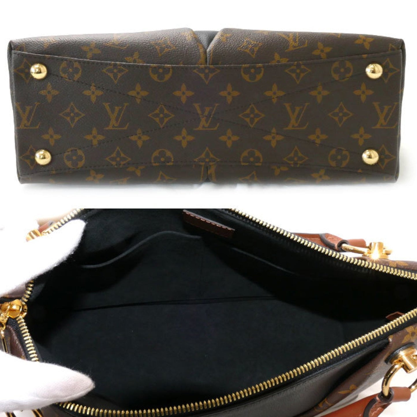 Louis Vuitton V Tote  Canvas Shoulder Bag ()