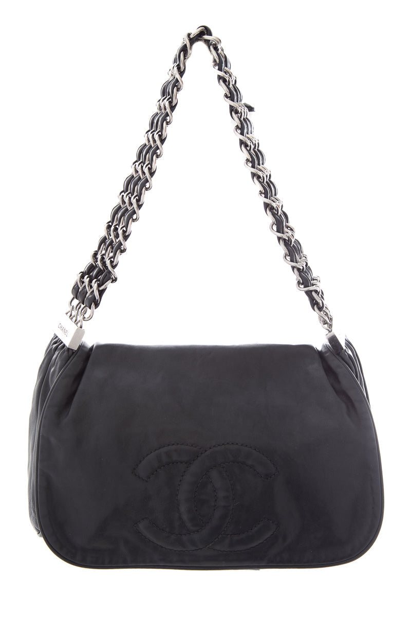 Chanel Black Rock and Chain Shoulder Bag