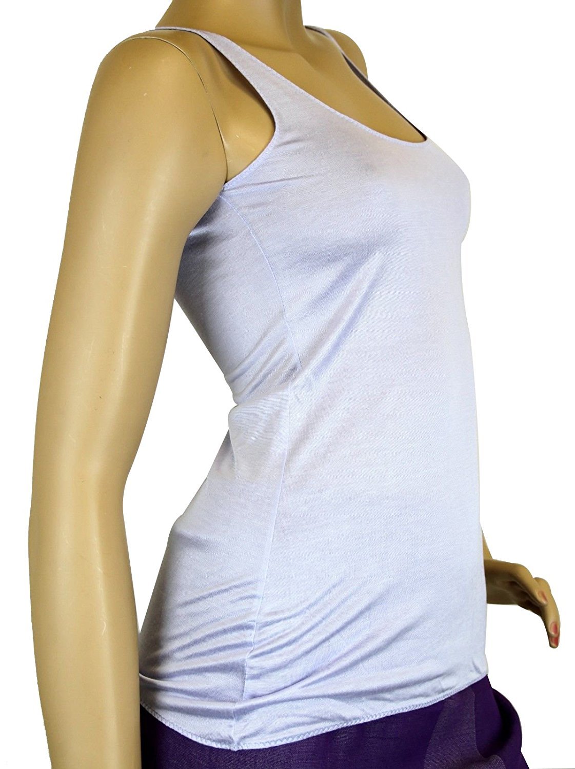 Gucci Women's Lilac Rayon Logo Tank Top