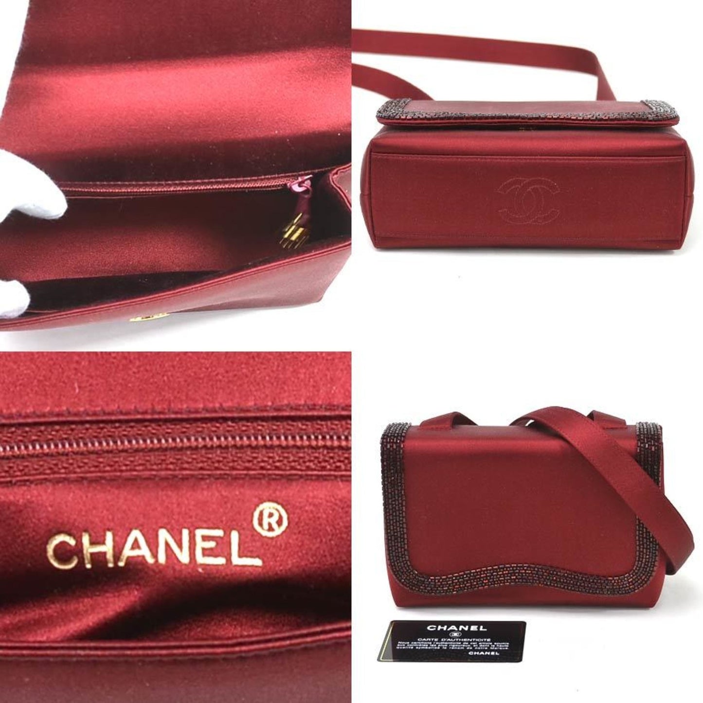 Chanel Bordeaux Synthetic Sac  Rabat shopper bag