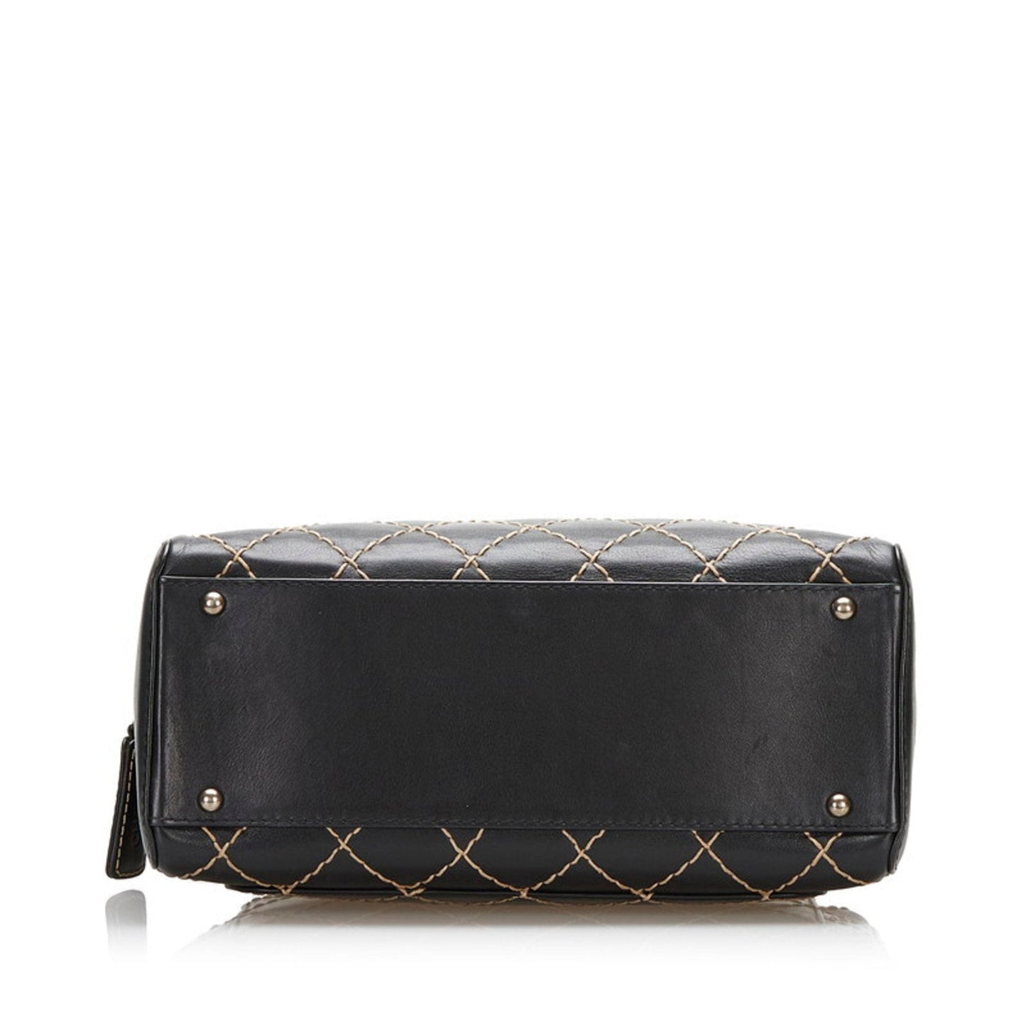 Chanel Black Leather Wild stitch shoulder bag