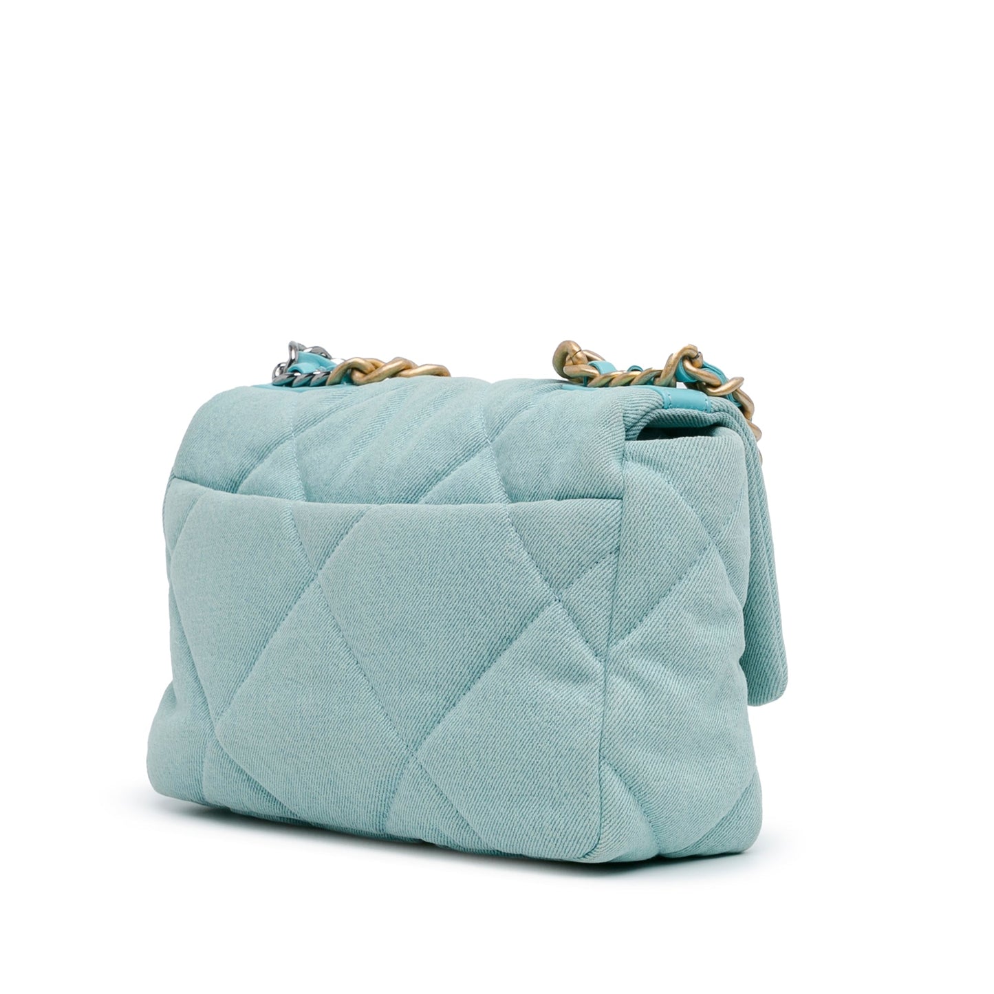 Blue Chanel Medium Denim 19 Flap Satchel