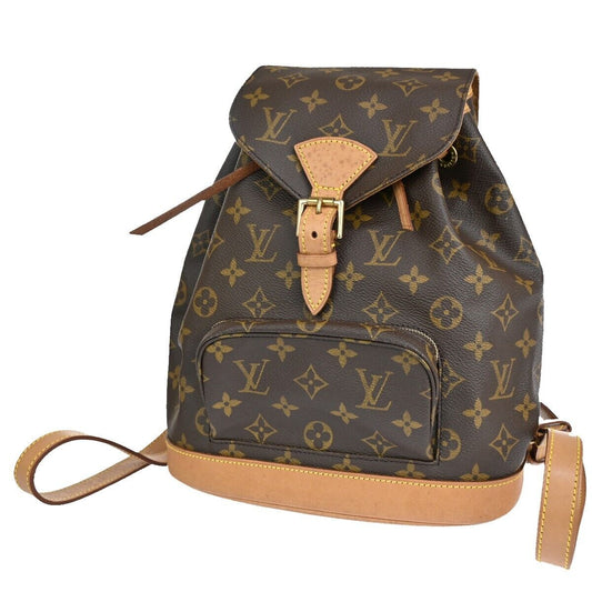 Louis Vuitton Montsouris Mm  Canvas Backpack Bag ()