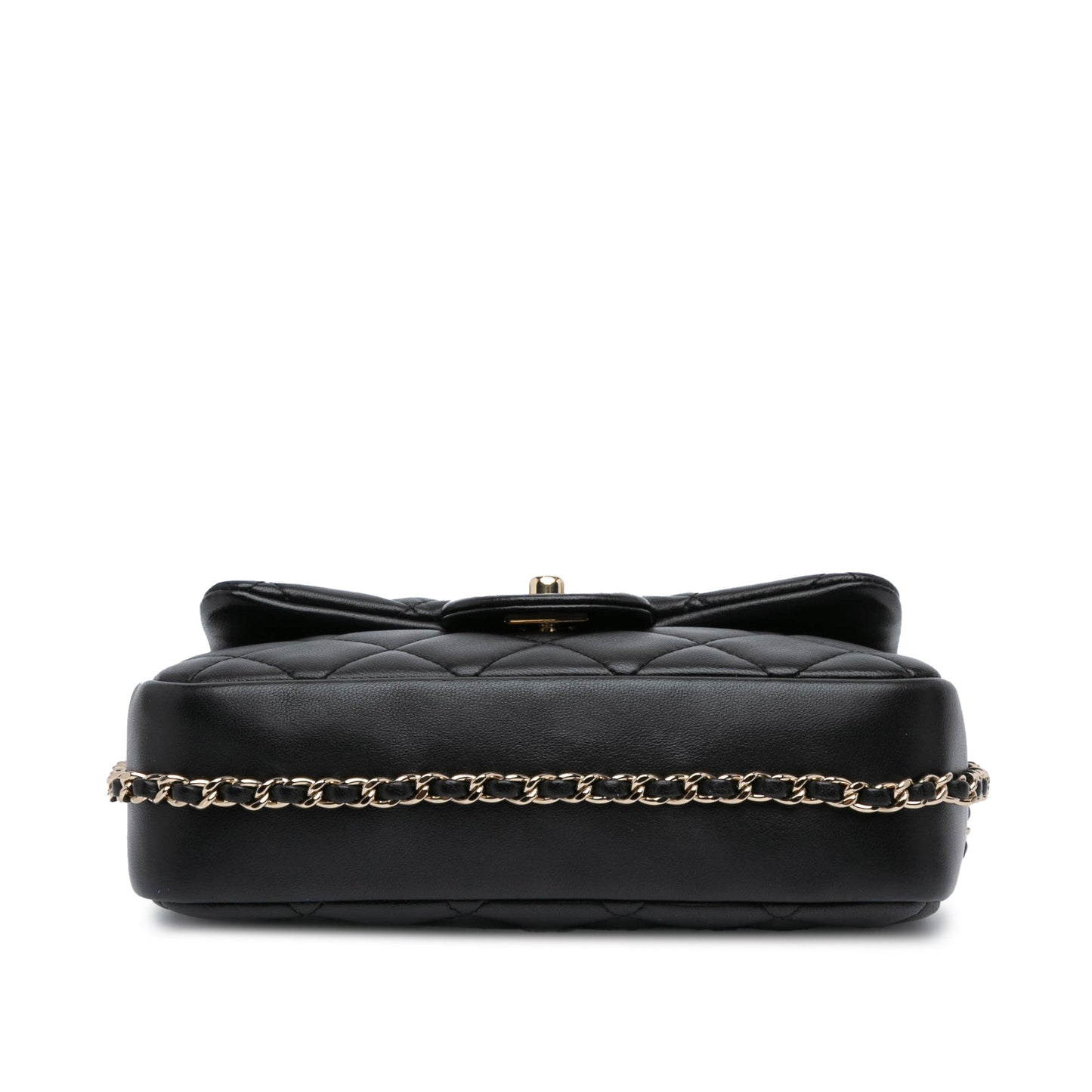 Black Chanel Small Quilted Lambskin My Precious Pearls Flap Crossbody Bag
