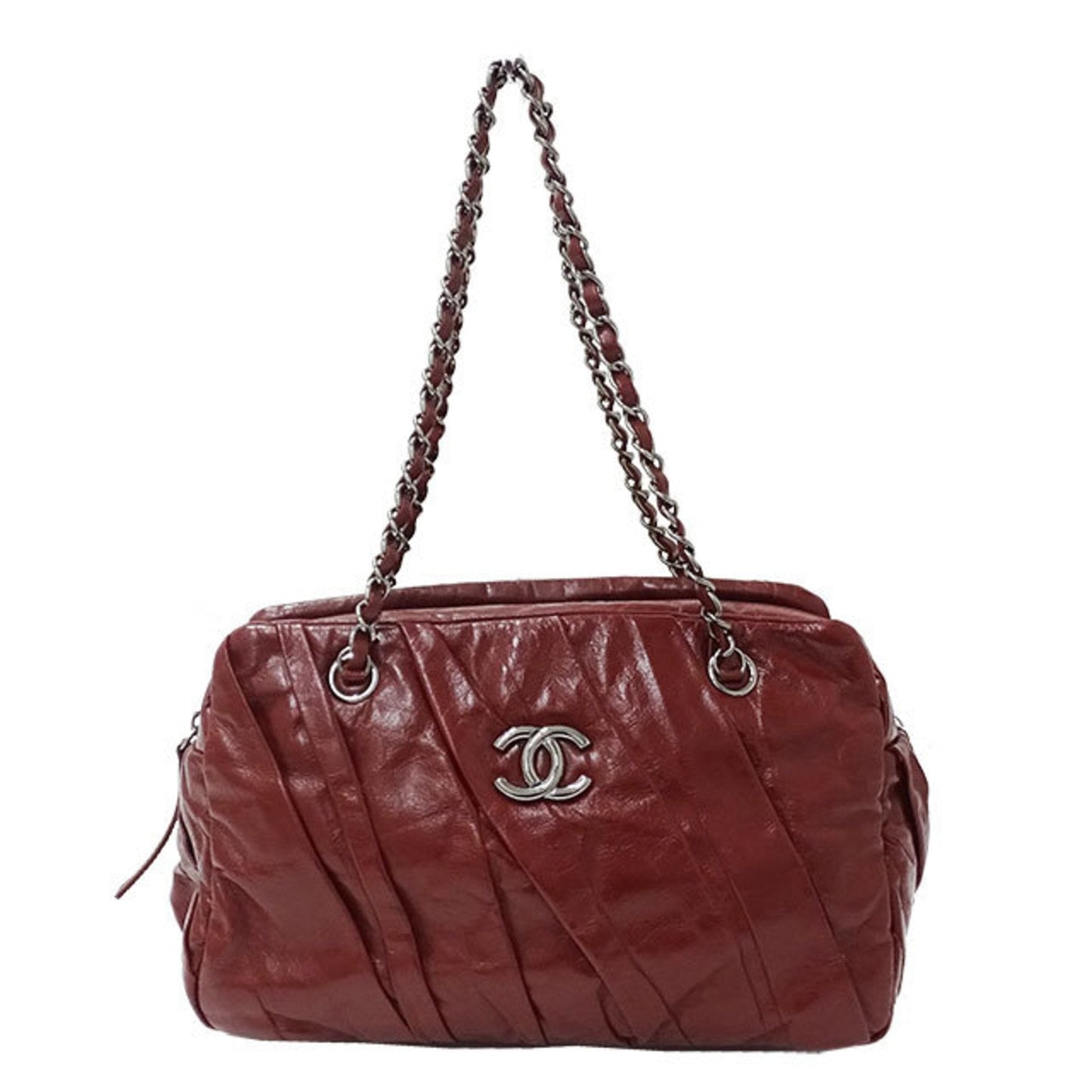 Chanel Bordeaux Leather Bowling tote bag
