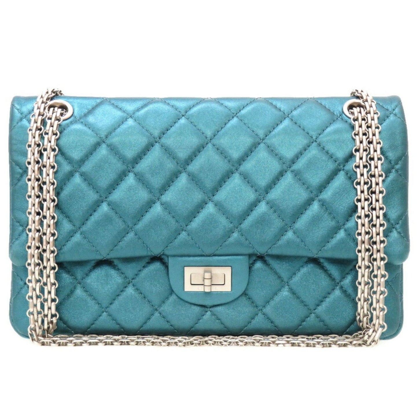 Chanel Blue Leather 2.55 shoulder bag
