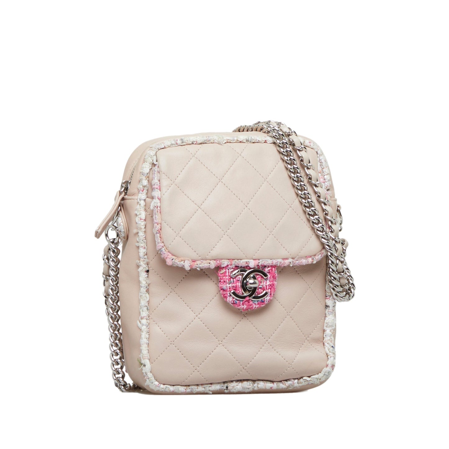 Pink Chanel Elegant Tweed Crossbody