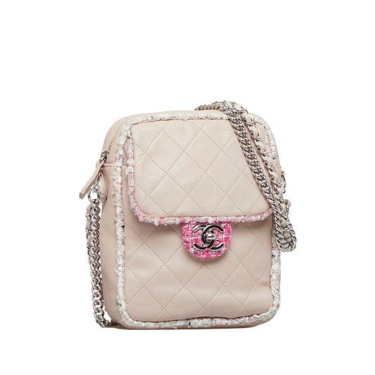 Pink Chanel Elegant Tweed Crossbody