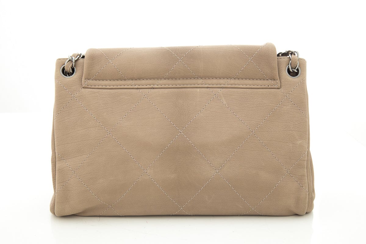 Chanel 2011 Beige Hamptons CC Flap Handbag