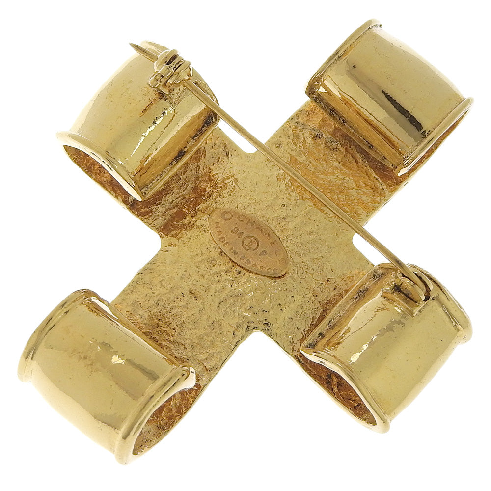 Chanel Broche Gold Gold Plated Brooch Jewelry ()