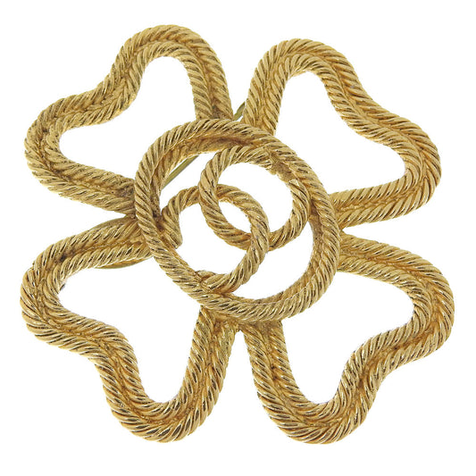 Chanel Broche Gold Gold Plated Brooch Jewelry ()