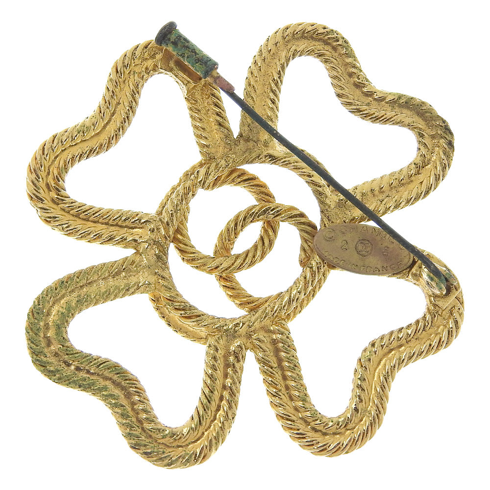 Chanel Broche Gold Gold Plated Brooch Jewelry ()