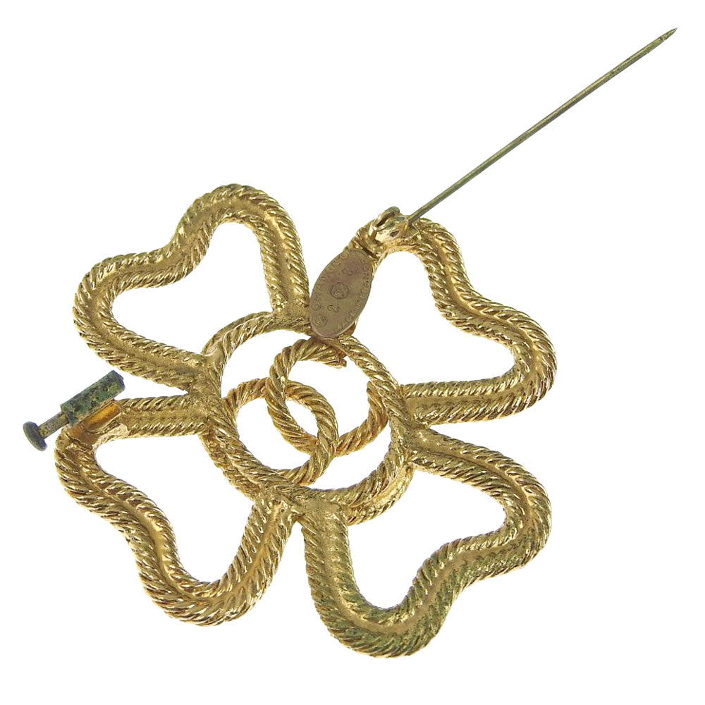 Chanel Broche Gold Gold Plated Brooch Jewelry ()