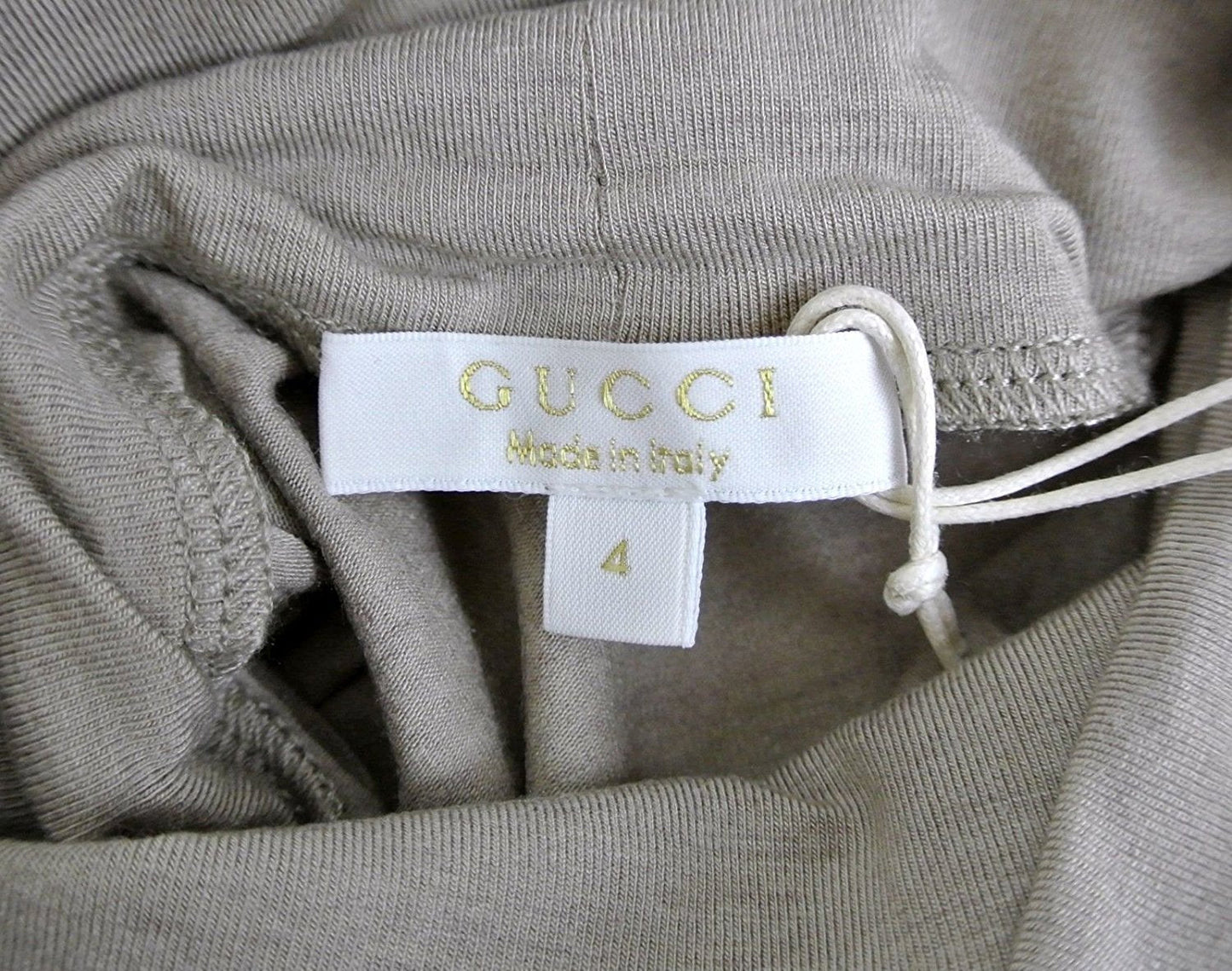 Gucci Kids Beige Modal Cashmere Horsebit Turtle Neck T Shirt (Size 4)