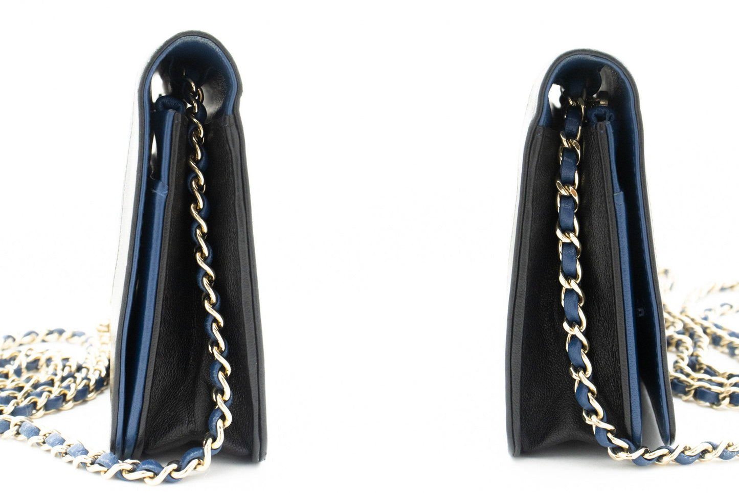 Chanel Wallet On Chain Blue Leather Wallet  ()