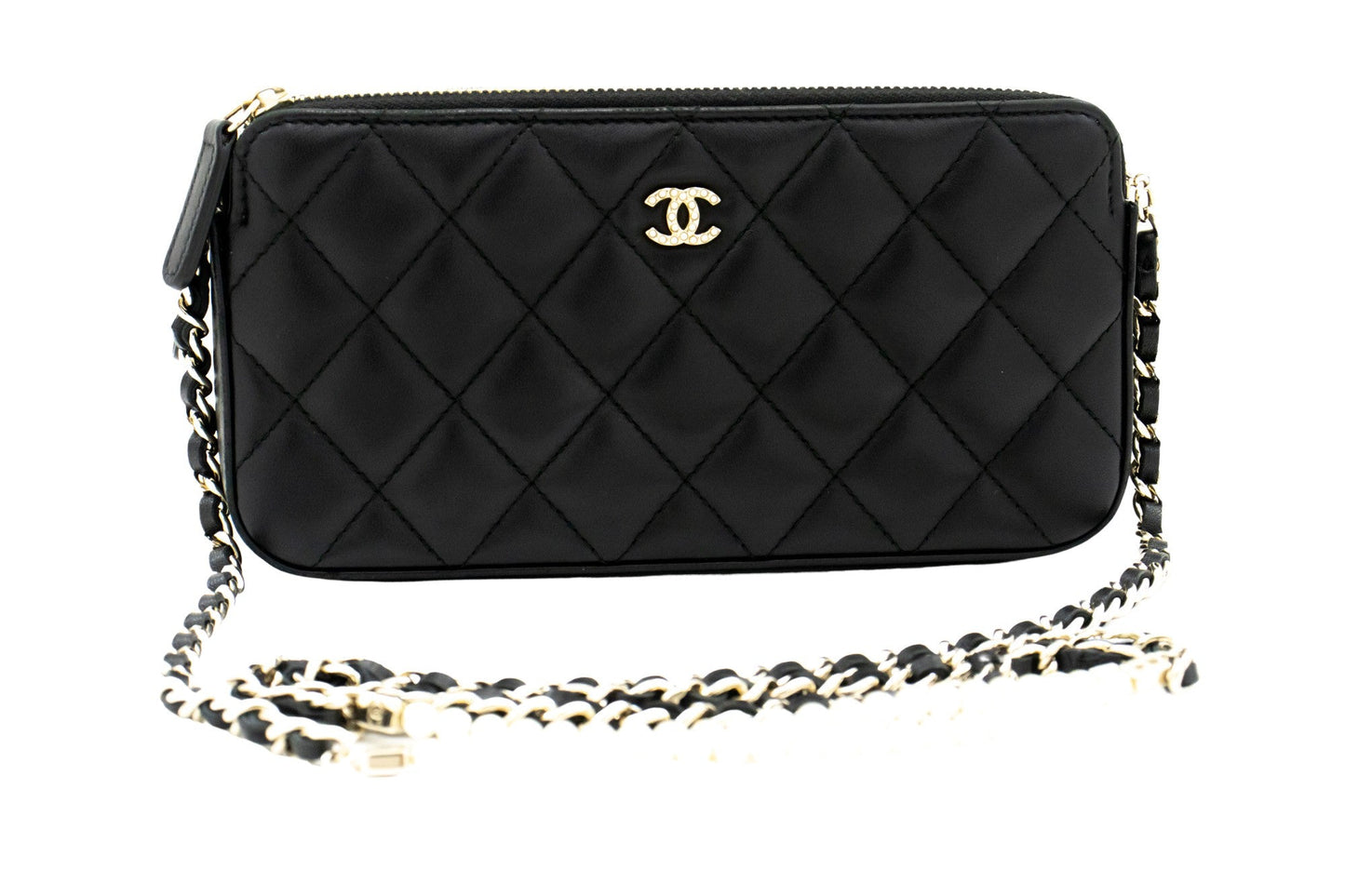 Chanel Wallet On Chain Black Leather Wallet  ()