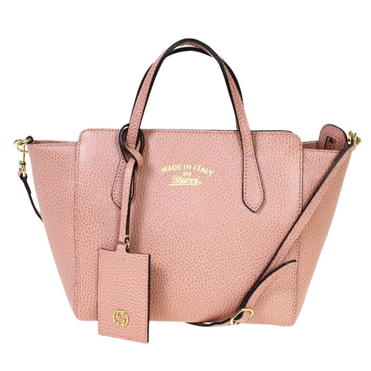 Gucci Swing Pink Leather Handbag ()