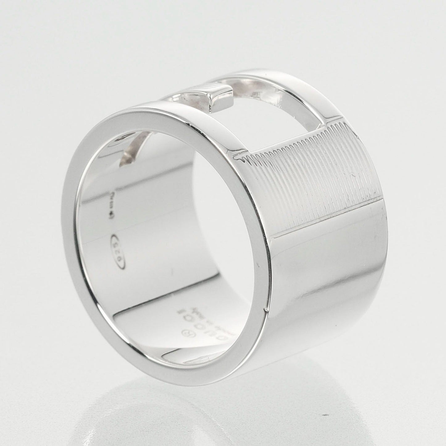 Gucci Logo G Silver Silver Ring Jewelry ()