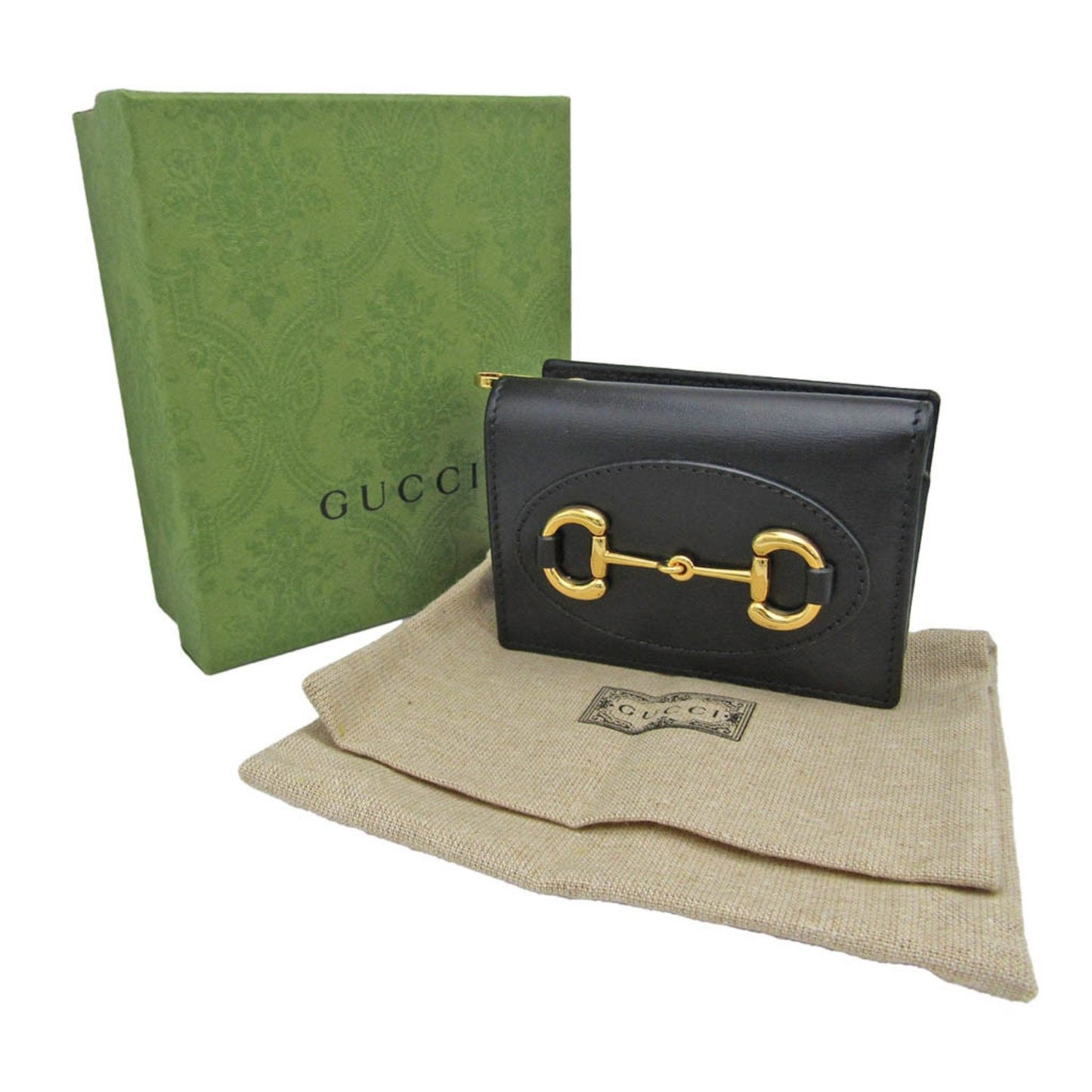 Gucci Horsebit Black Leather Wallet  ()