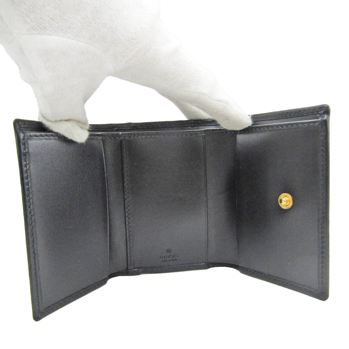Gucci Horsebit Black Leather Wallet  ()