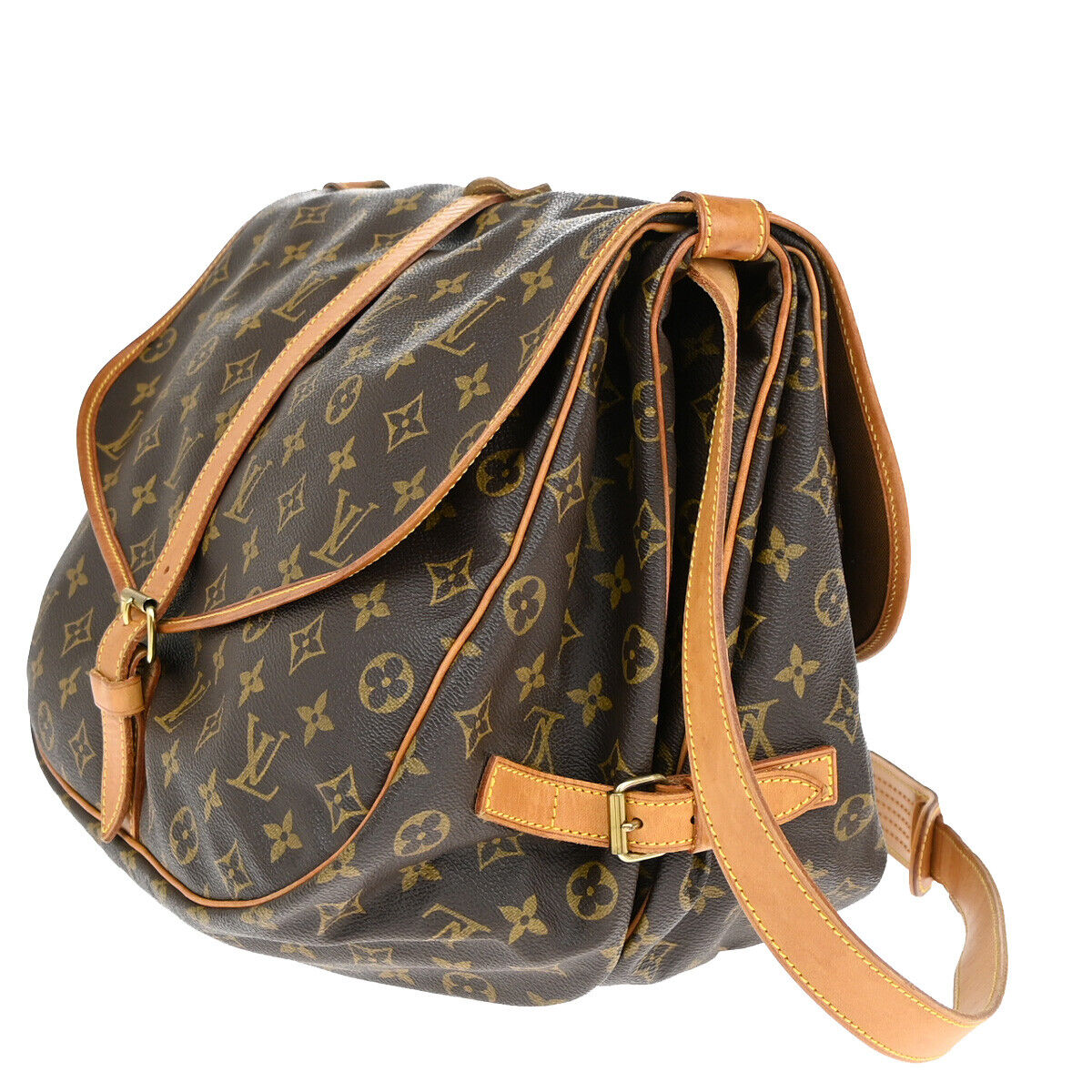 Louis Vuitton Saumur 35  Canvas Shoulder Bag ()